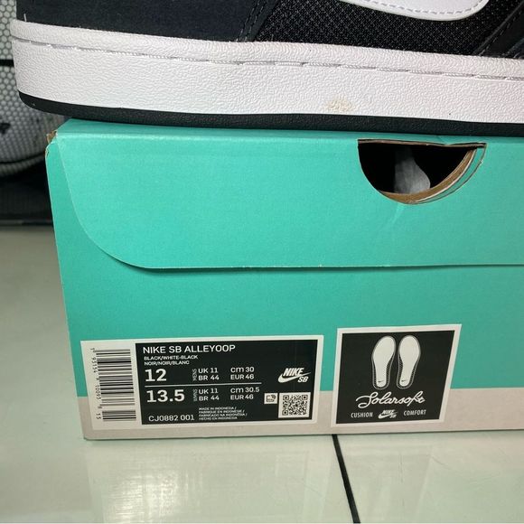 🆕 Nike	Alleyoop SB 'Black White' - Mens 12 - Picture 2 of 10